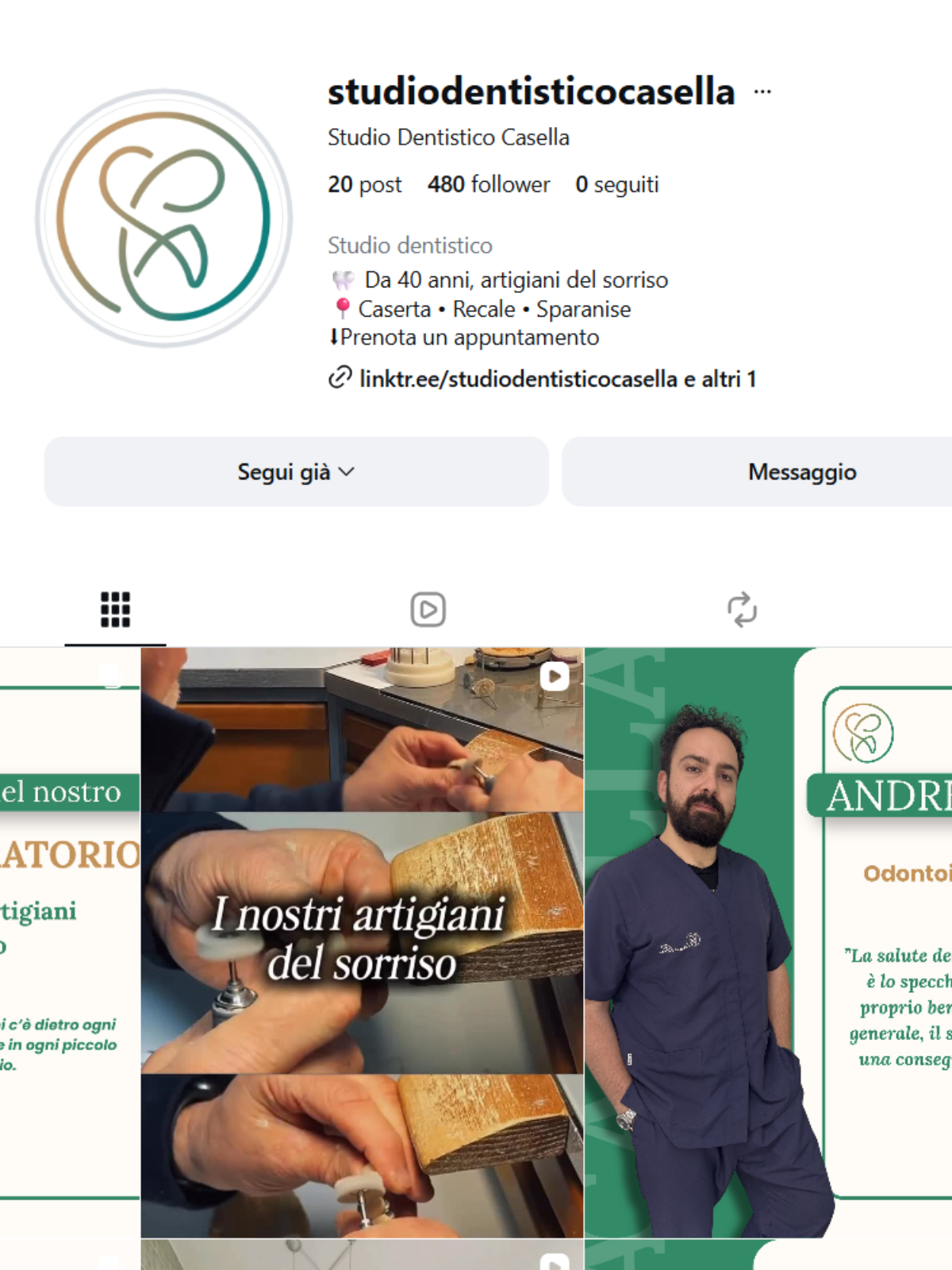 Profilo Instagram Studio Casella